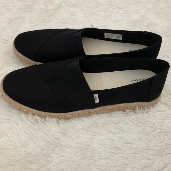 TOMS Women’s Alpargata Rope 2.0 Recycled Cotton Slubby Slip Ons - 10 - NEW - Picture 4 of 7